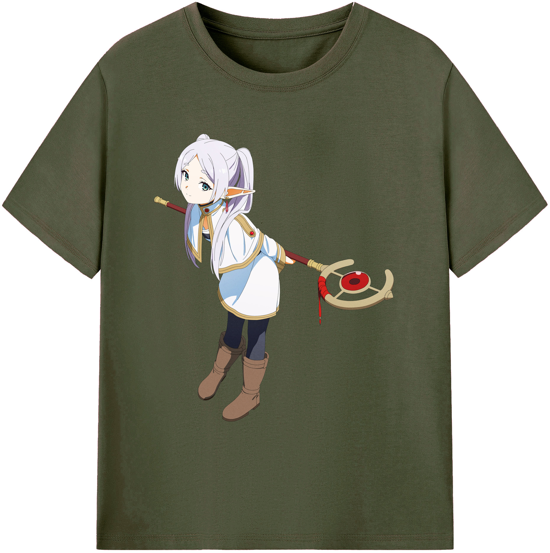 （画像用） 葬送のフリーレン Frieren 綿100％ メンズ半袖Tシャツ｜肌触りやわらか＆通気性